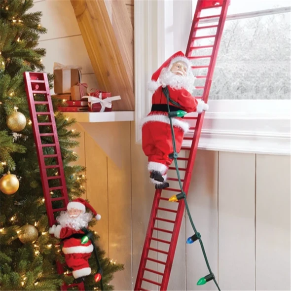 Christmas Gift Electric Climbing Ladder Santa Claus