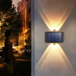 Solar Wall Lamp Outdoor Up And Down Warm LED Light