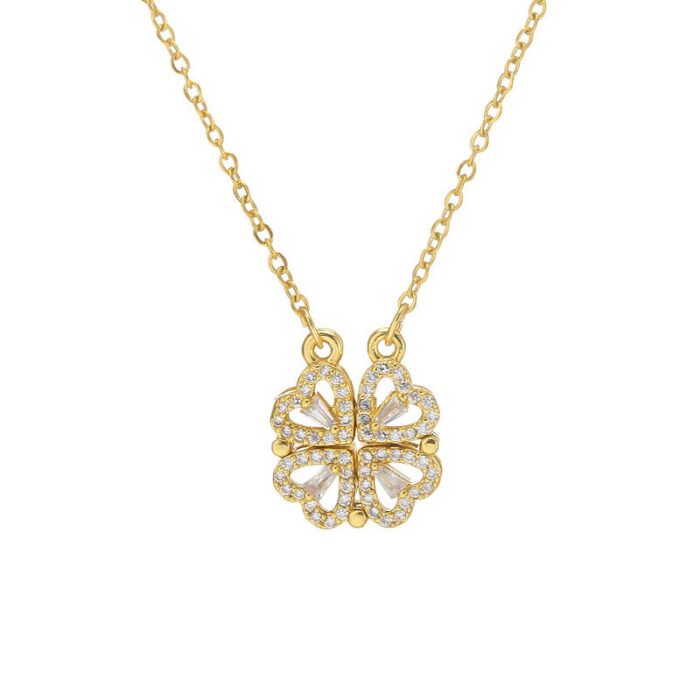 4-Leaf Clover Lucky Heart Necklace