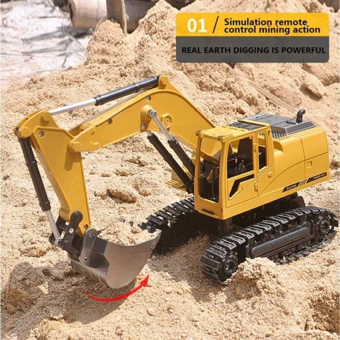 Wireless RC Alloy Excavator Digging Sand and Snow