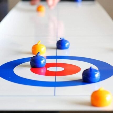 Tabletop curling decompression game