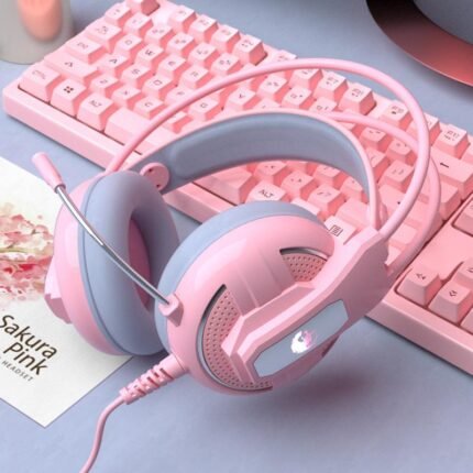 Sakura Pink Gaming Headphones