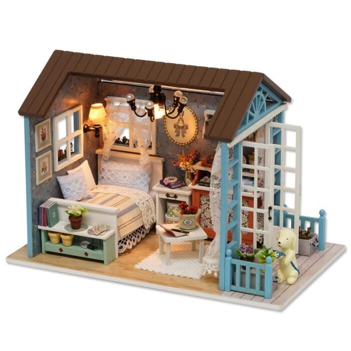 Wooden Doll House Set